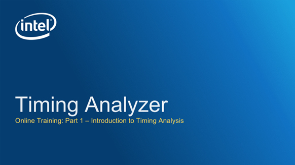 Chapter 1: Timing Analyzer: Introduction to Timing Analysis